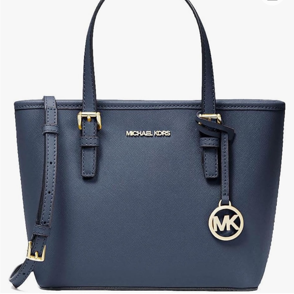 Michael Kors Essex Large East West Leather tote navy blue